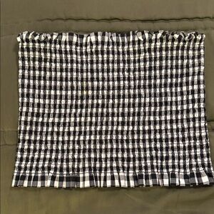 Black & White Gingham Smocked Tube Top